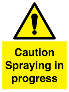 Caution Spraying in progress